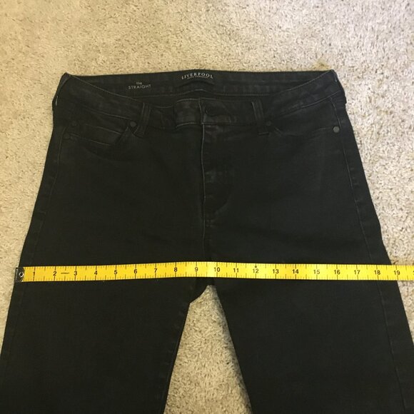 Liverpool Jeans Company Black Denim Straight Cut Jeans - Picture 11 of 14